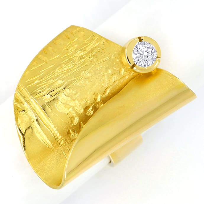 Foto 2 - Design-Collier Ring Ohrringe mit Brillanten massiv Gold, S1356