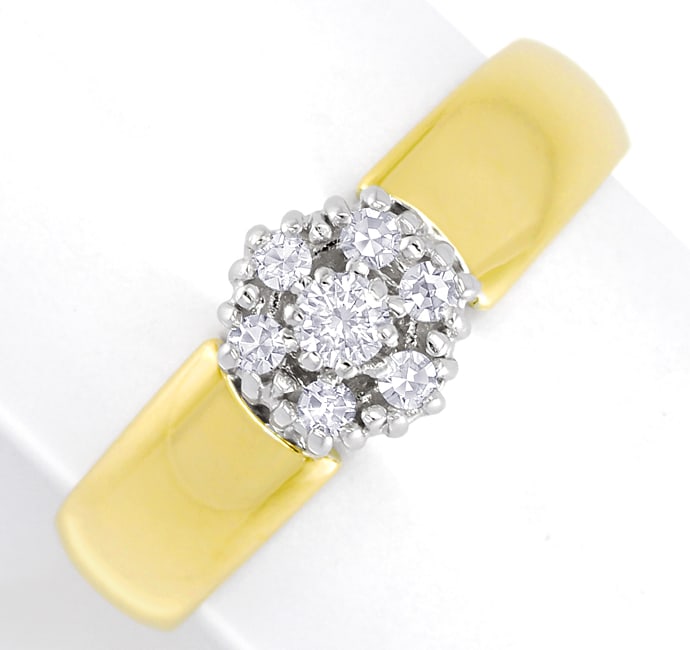Foto 2 - Stilvoller Goldring mit lupenreinen Diamanten, S2720