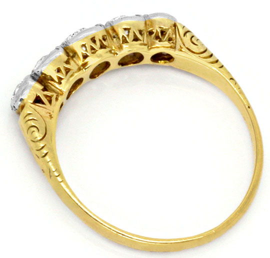 Foto 3 - Original antiker Diamant-Ring 0,42ct Gelbgold-Weißgold, S4173