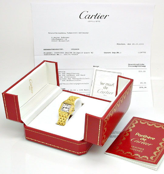 Foto 5 - Cartier Panthere Damen-Armband-Uhr 18K Gelbgold, U1107