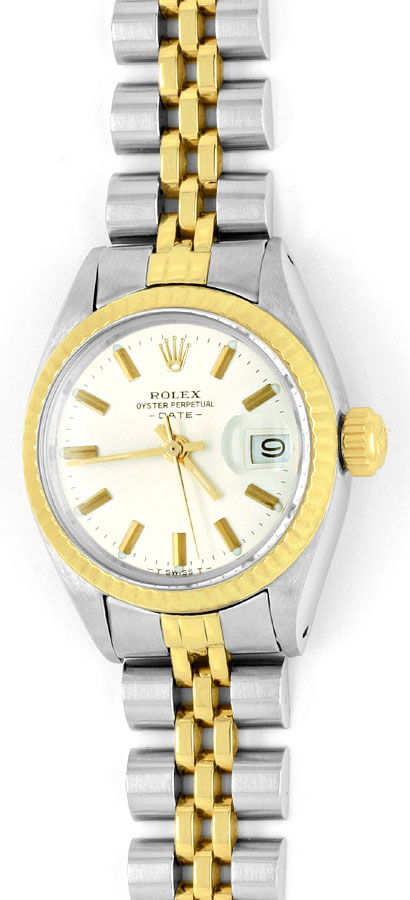 Foto 2 - Rolex Date Damen-Armbanduhr Stahlgold Automatik Jubilee, U1511